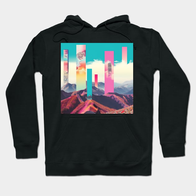 Abstract retro futuristic illustration Hoodie by retroprints